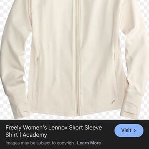 Women's Cream Zip-Up Sweatshirt